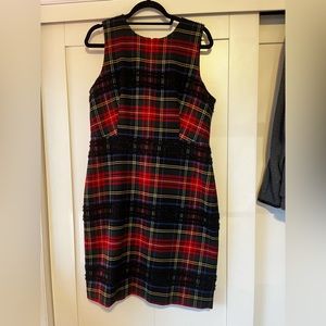 J.Crew Plaid Tartan Sheath Dress Size 14